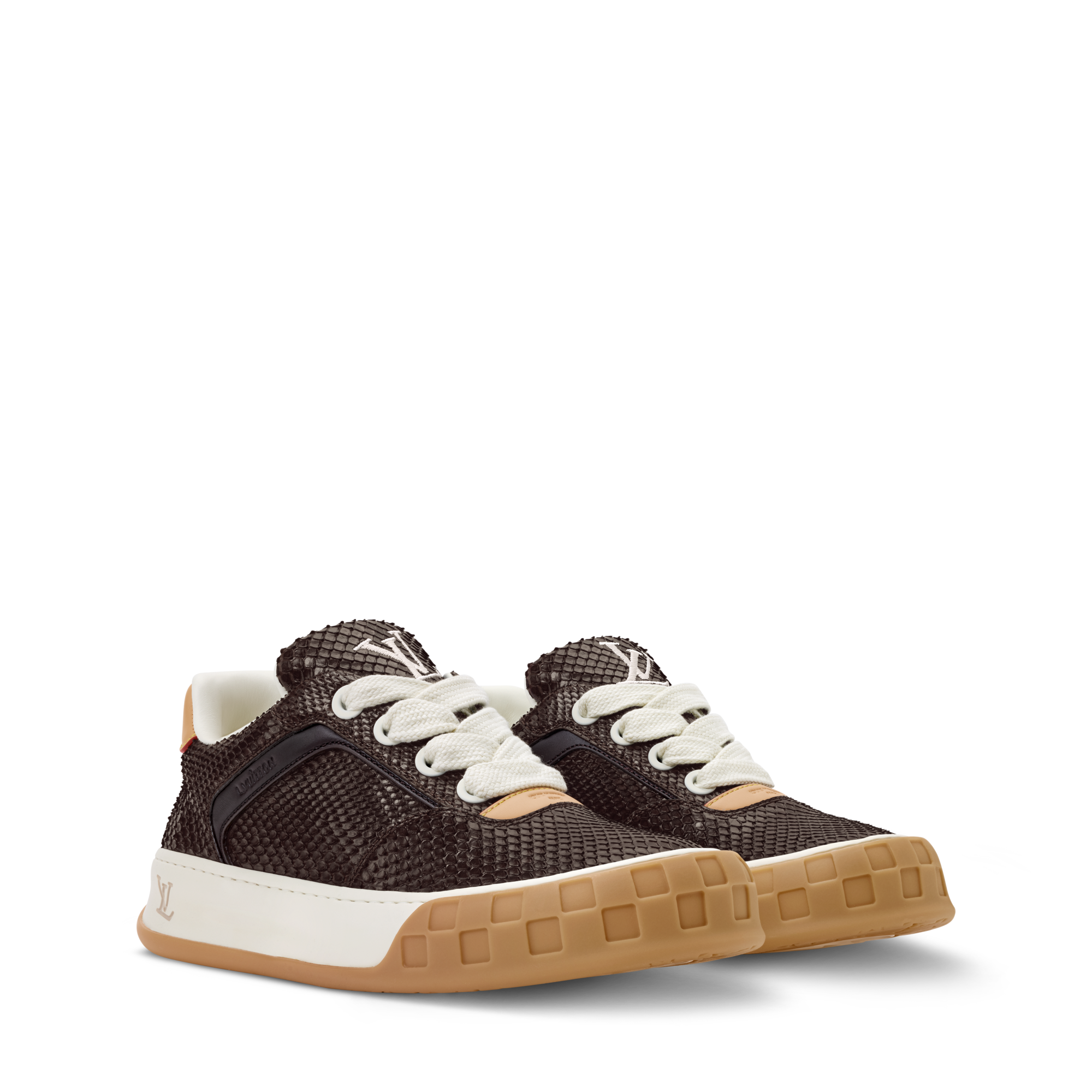 LOUIS VUITTON フラットバレーシューズ ブラウン/ブラック LV Tilted Sneaker - Shoes 1AKQMS | LOUIS VUITTON